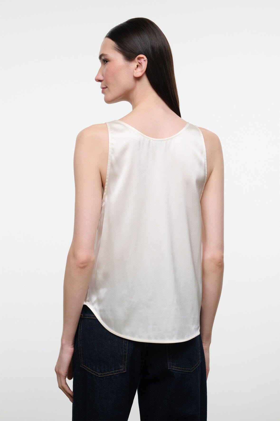 STAUD New In|Clothing Yves Silk Tank Ivory