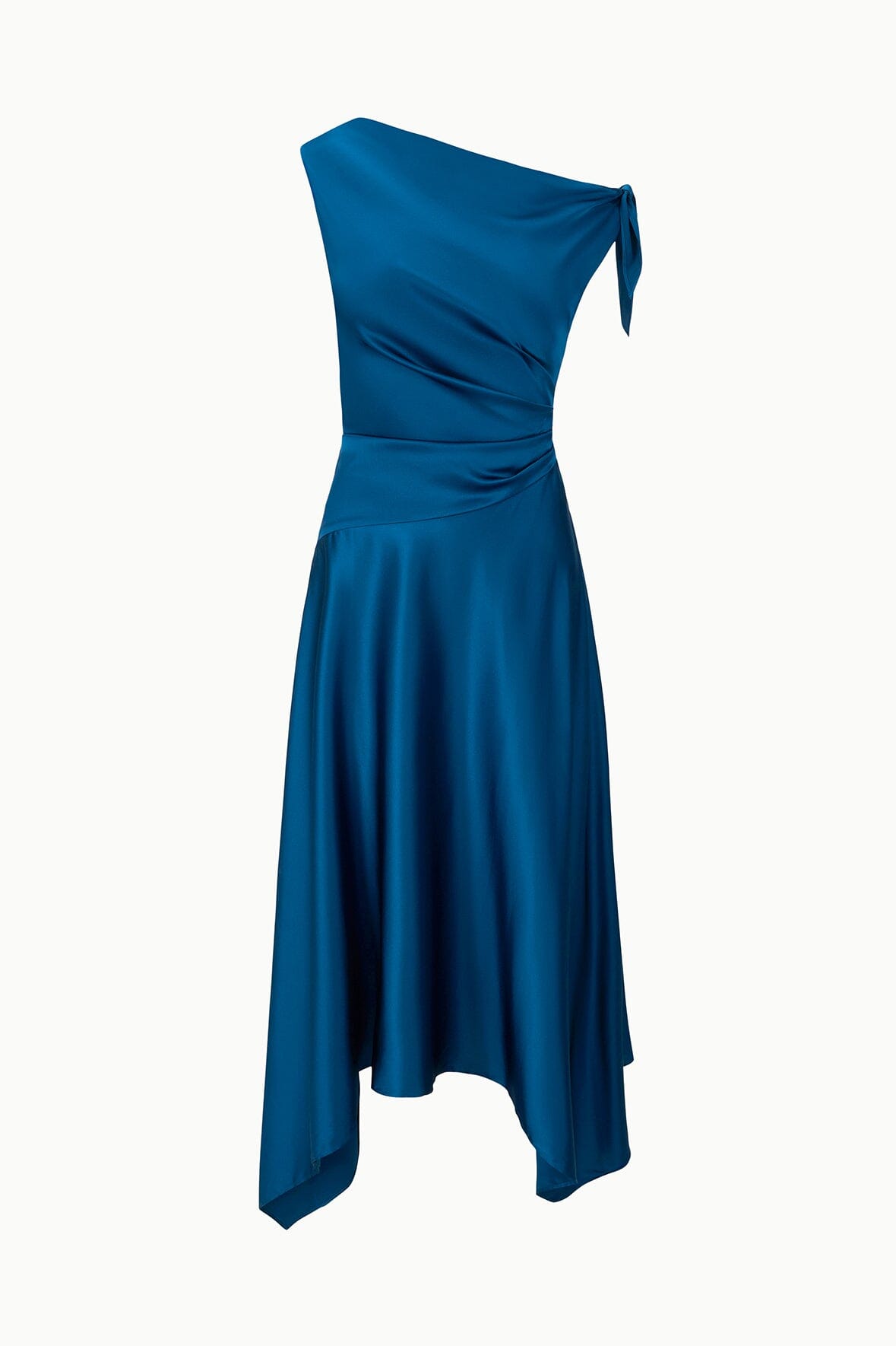 STAUD Clothing|Dresses|New In Portia Silk Dress Harbor