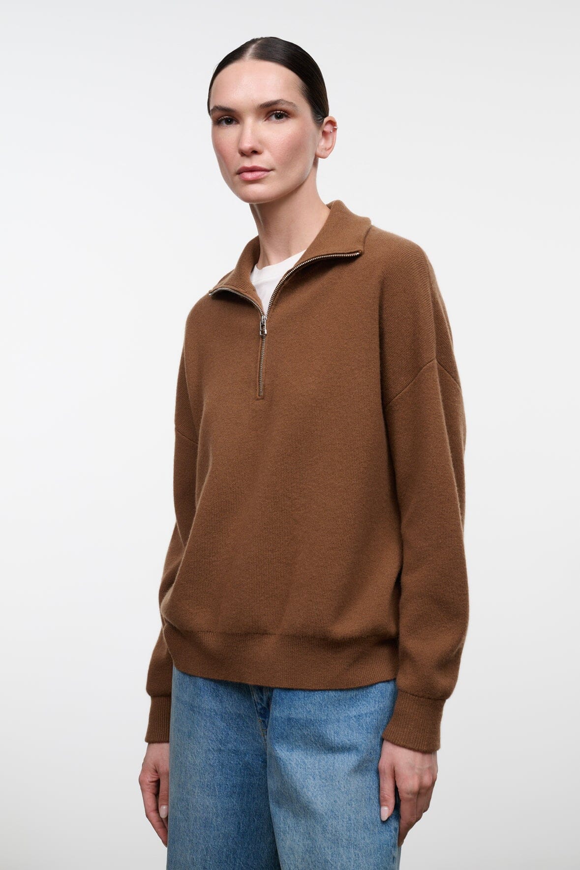 STAUD Clothing|New In Hudson Cashmere Sweater Cigar