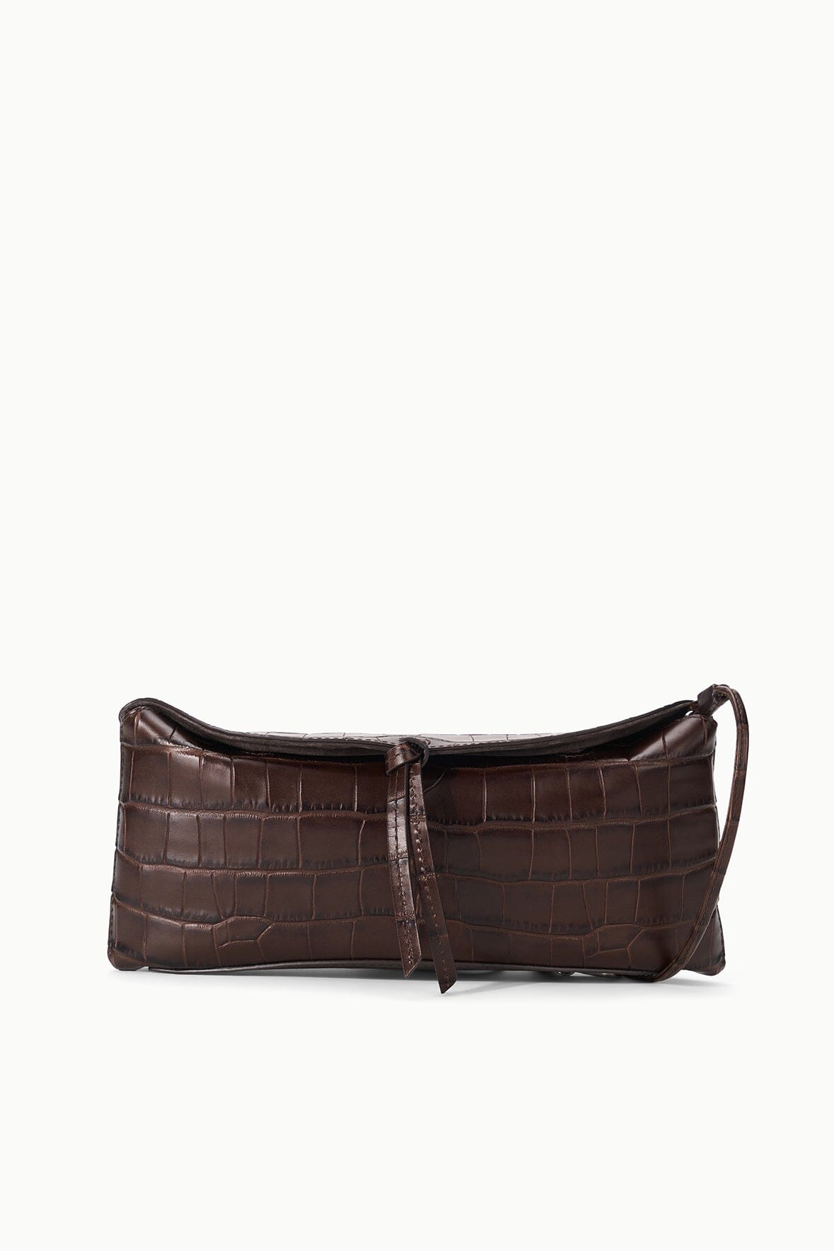STAUD Handbags Eve Clutch Espresso Croco