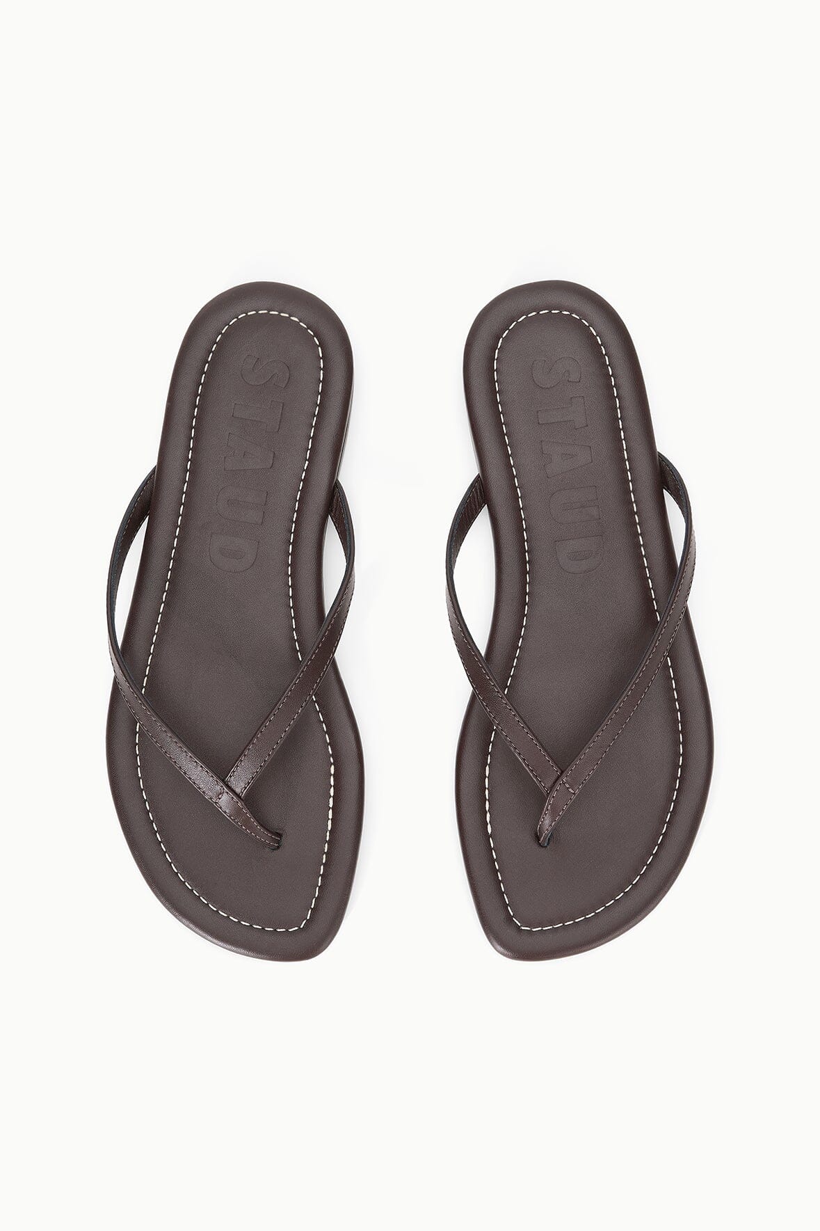 STAUD Shoes Freja Espresso Brown Nappa Leather Sandal