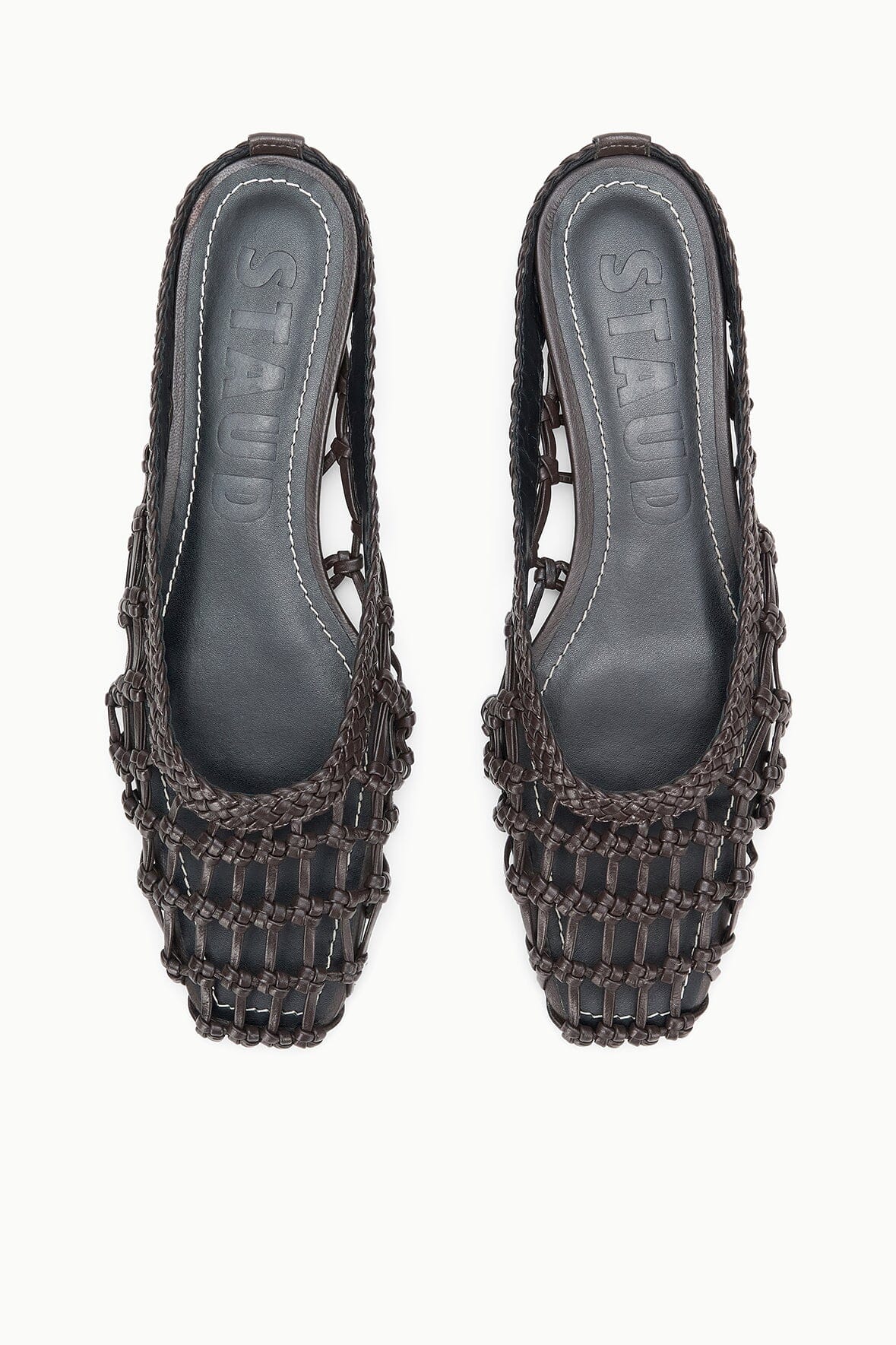 STAUD Shoes Otto Hand-Knotted Flat Mule Espresso