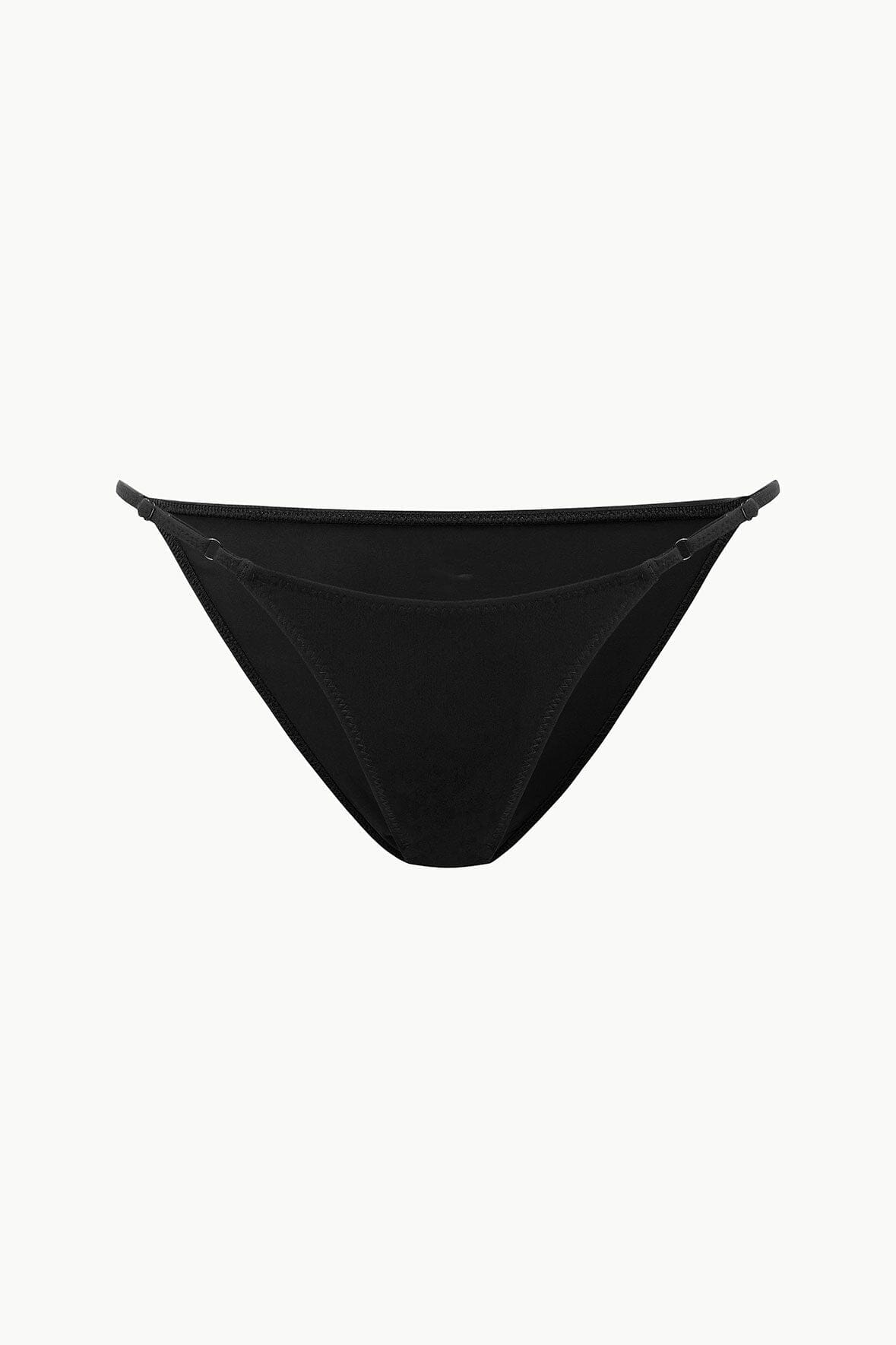 STAUD Swimwear Sisley Side Tie Bikini Bottom Dark Chocolate