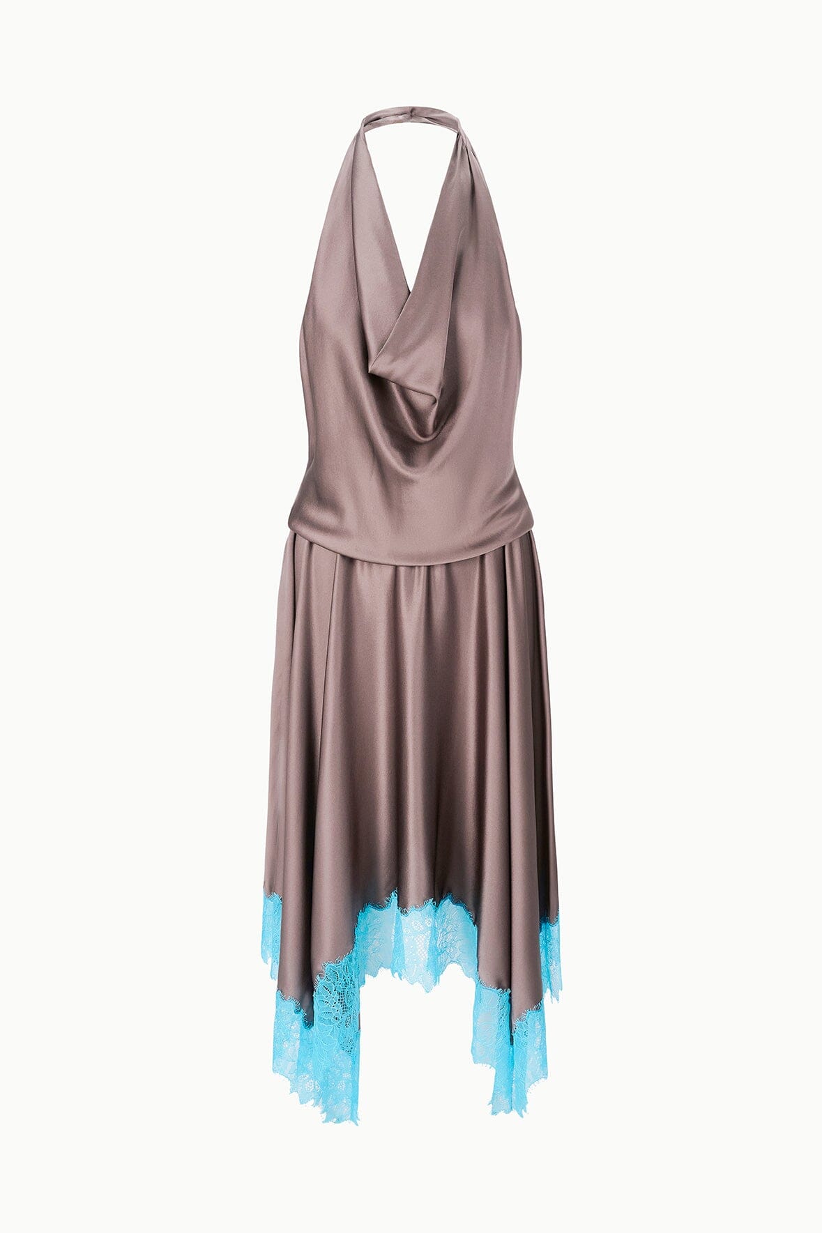 STAUD Sale Elira Silk Dress Mink Pool