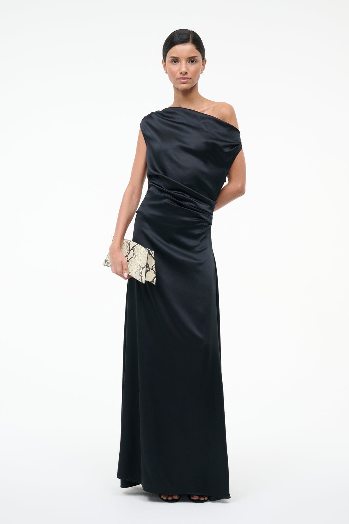 STAUD Dresses|Clothing Maxi Phare Silk Dress Black