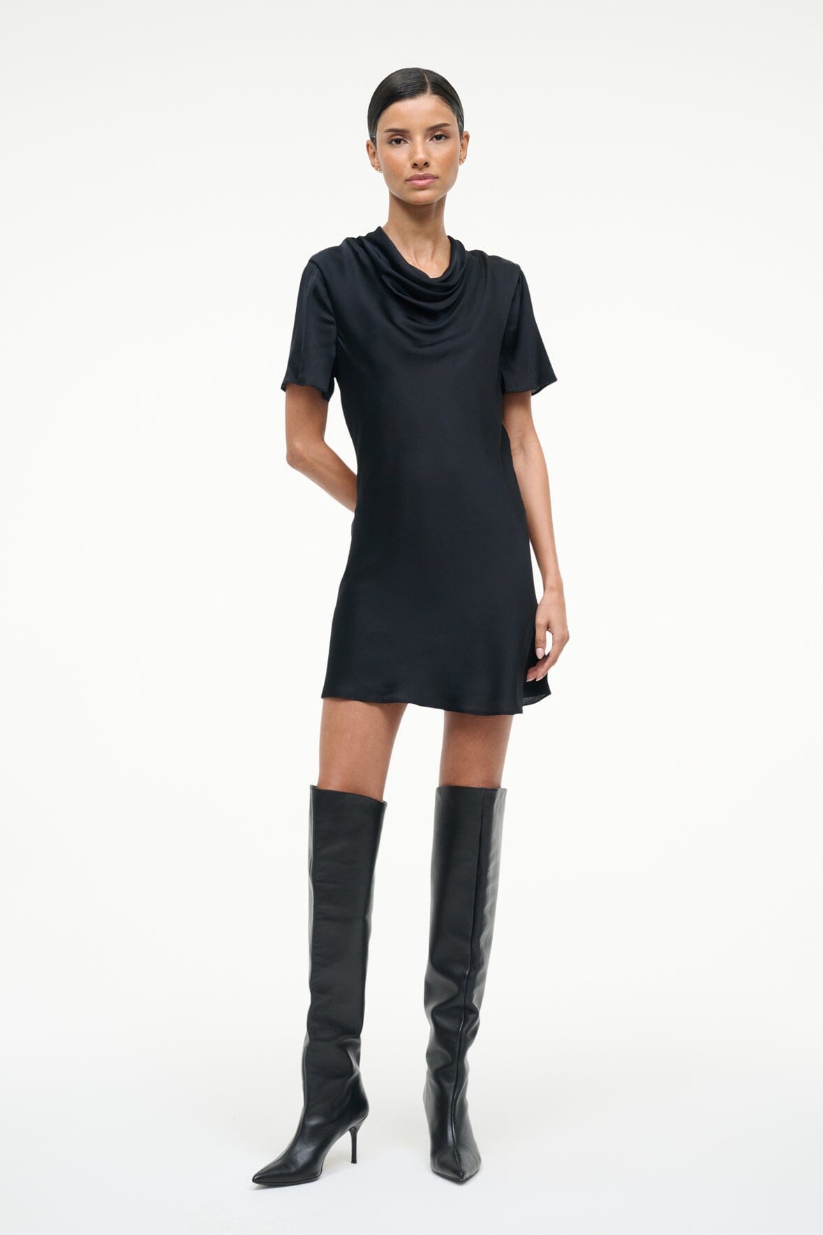 STAUD Dresses|Clothing Iris Silk Dress Black