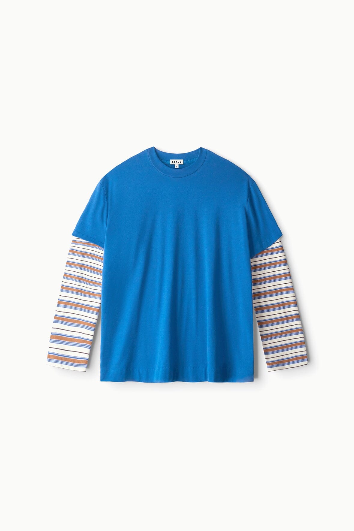STAUD Sale William Tee Blue Mojave Stripe