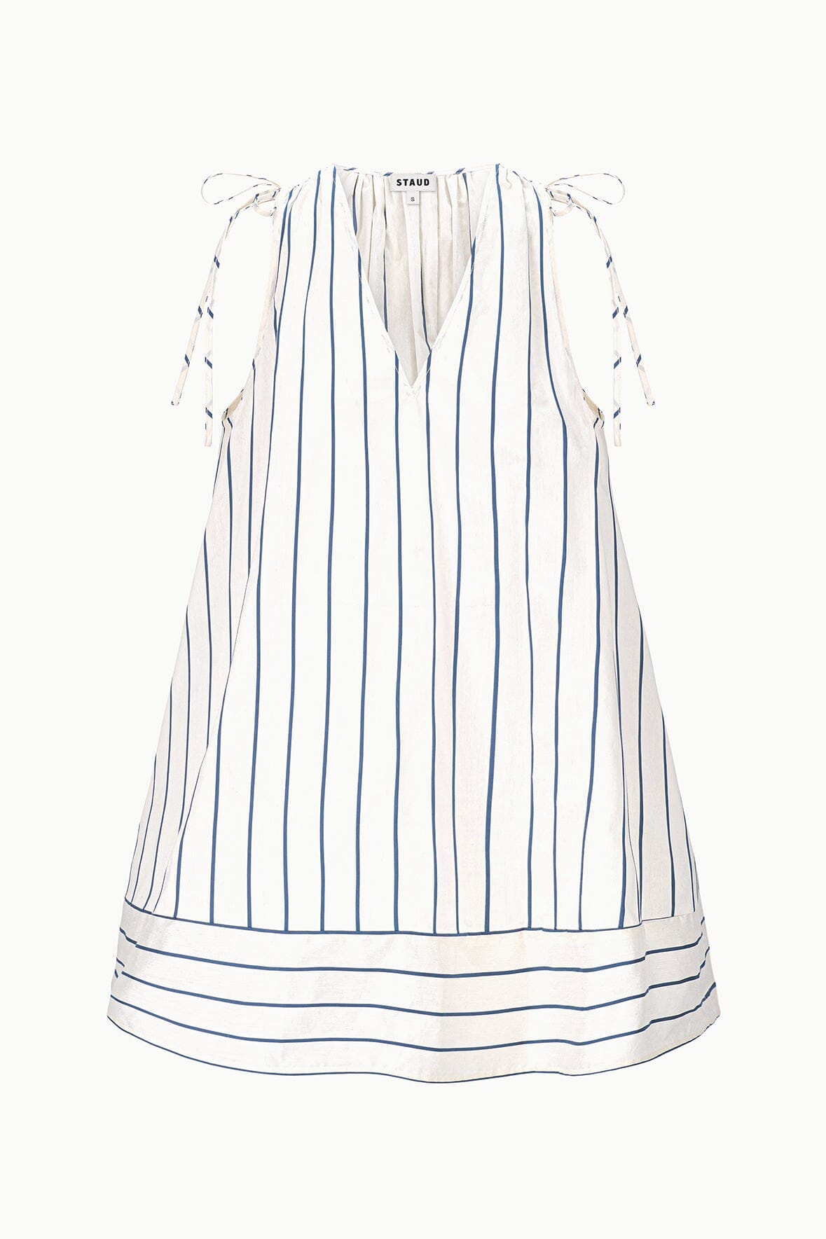 STAUD Sale Elena Dress Ecru Stripe