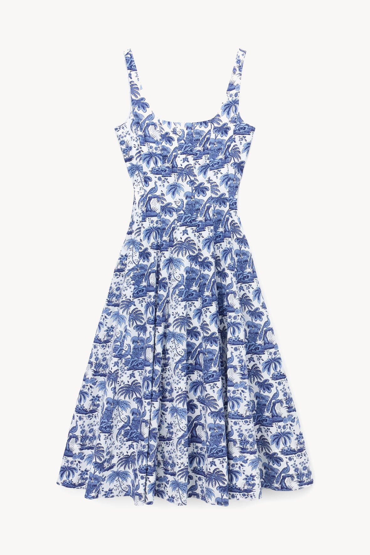 STAUD Dresses|Clothing Wells Dress - China Blue Toile