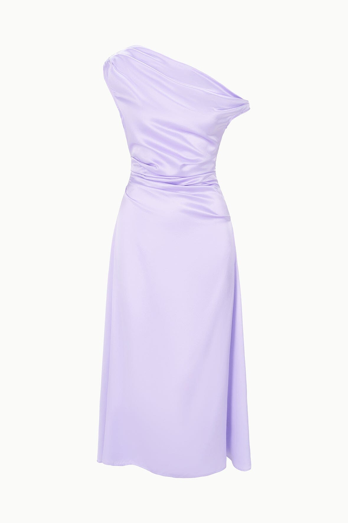 STAUD Sale Phare Silk Dress Wisteria