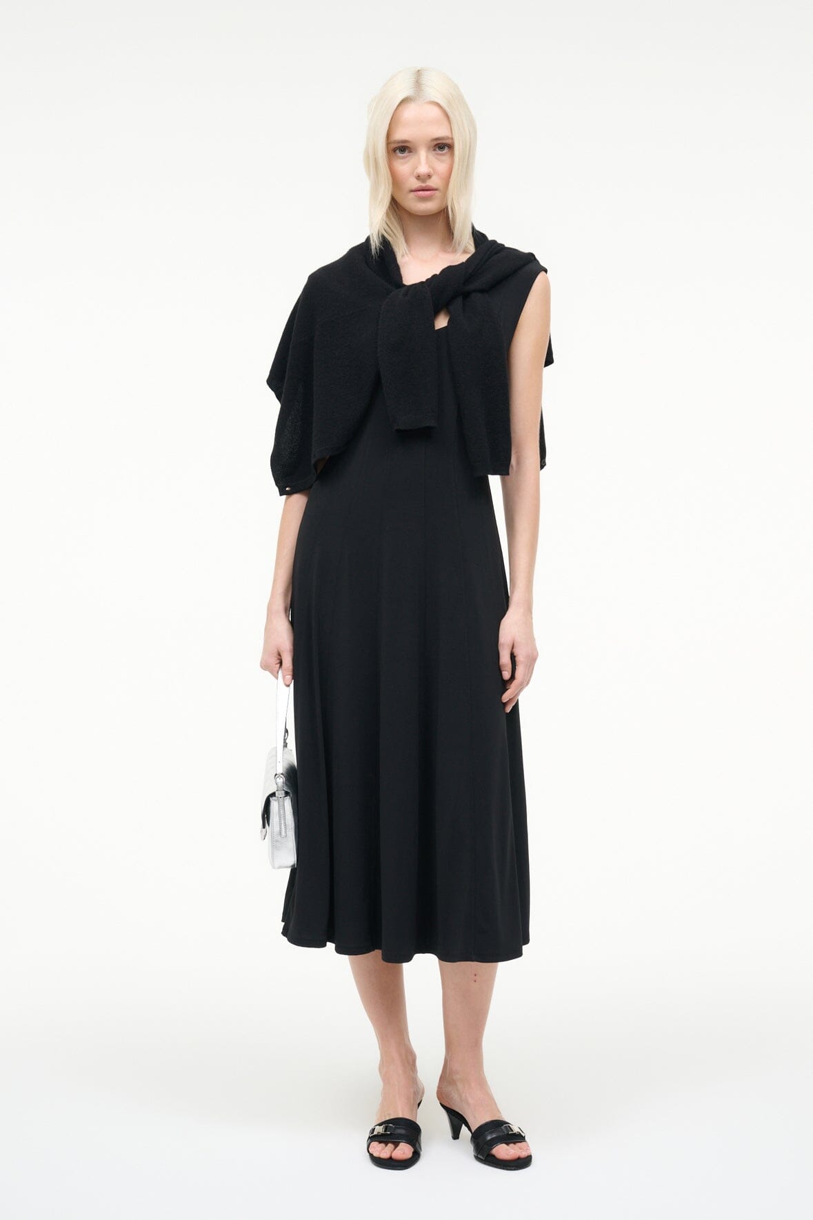 STAUD Sale Charlotte Jersey Dress Black