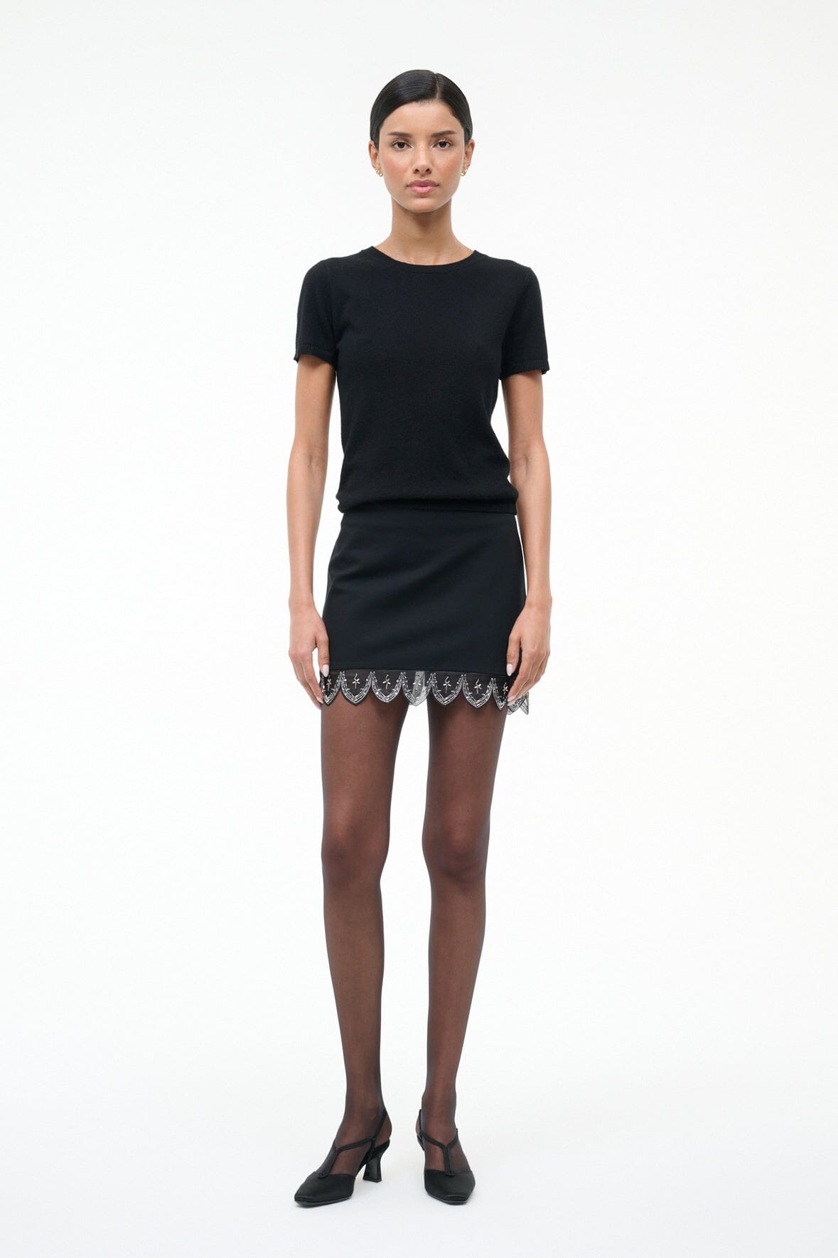 STAUD Sale Tiara Skirt Black