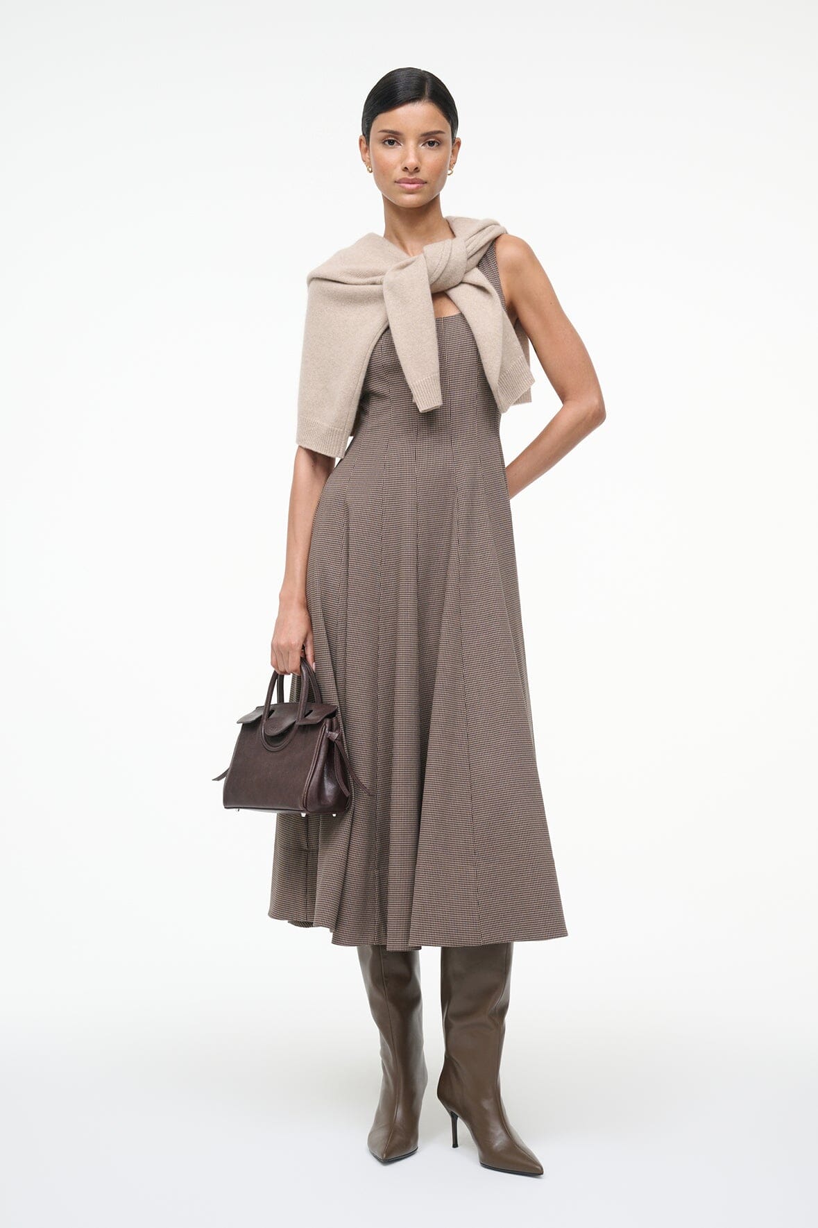 STAUD Sale Wells Dress Houndstooth