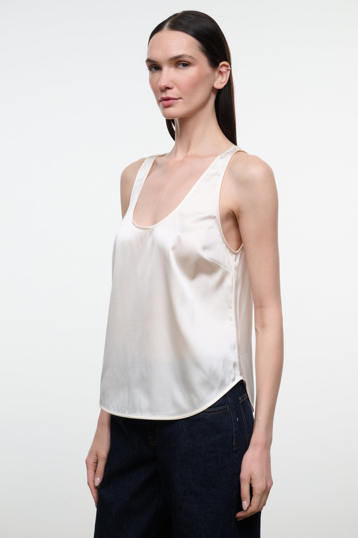 STAUD New In|Clothing Yves Silk Tank Ivory