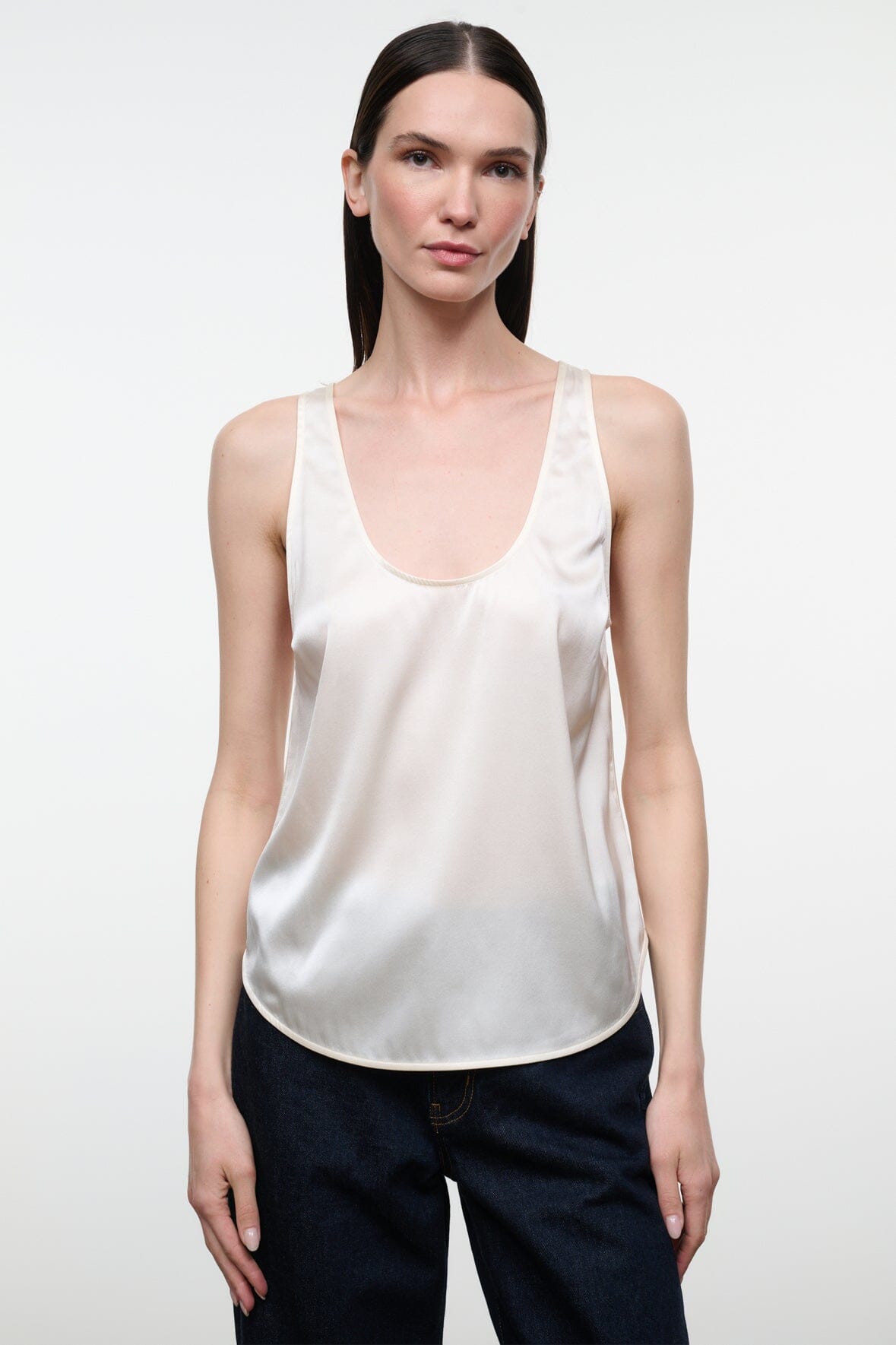 STAUD New In|Clothing Yves Silk Tank Ivory