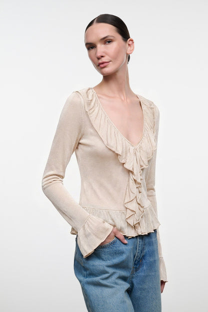 STAUD New In|Clothing Kiko Top Champagne