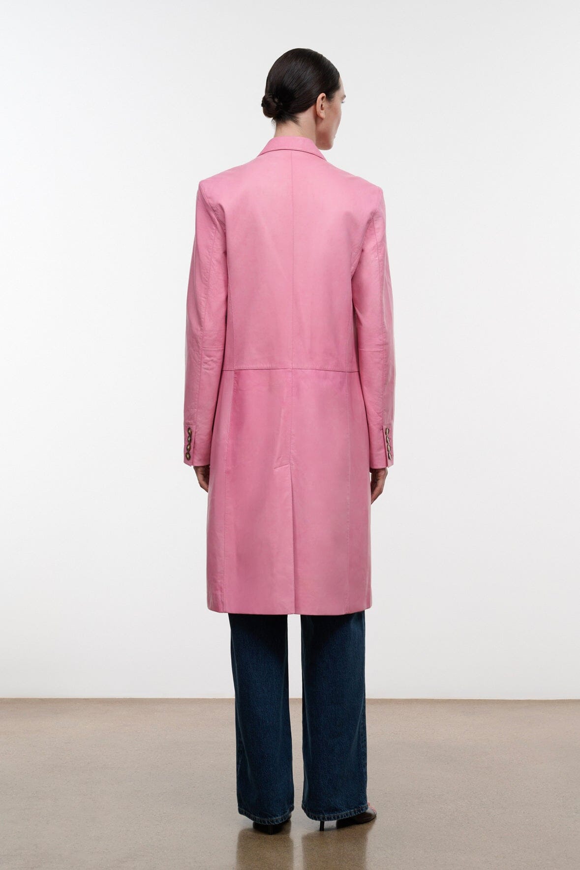 STAUD New In|Clothing Wyatt Leather Coat Wild Rose