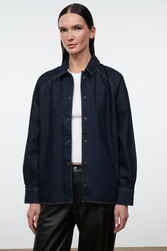 STAUD New In|Clothing Myles Shirt Jacket Indigo
