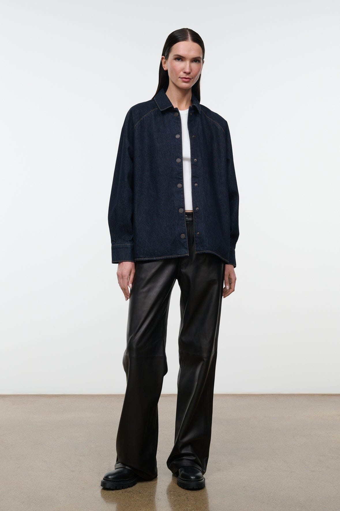 STAUD New In|Clothing Myles Shirt Jacket Indigo