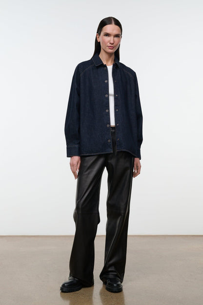 STAUD New In|Clothing Myles Shirt Jacket Indigo