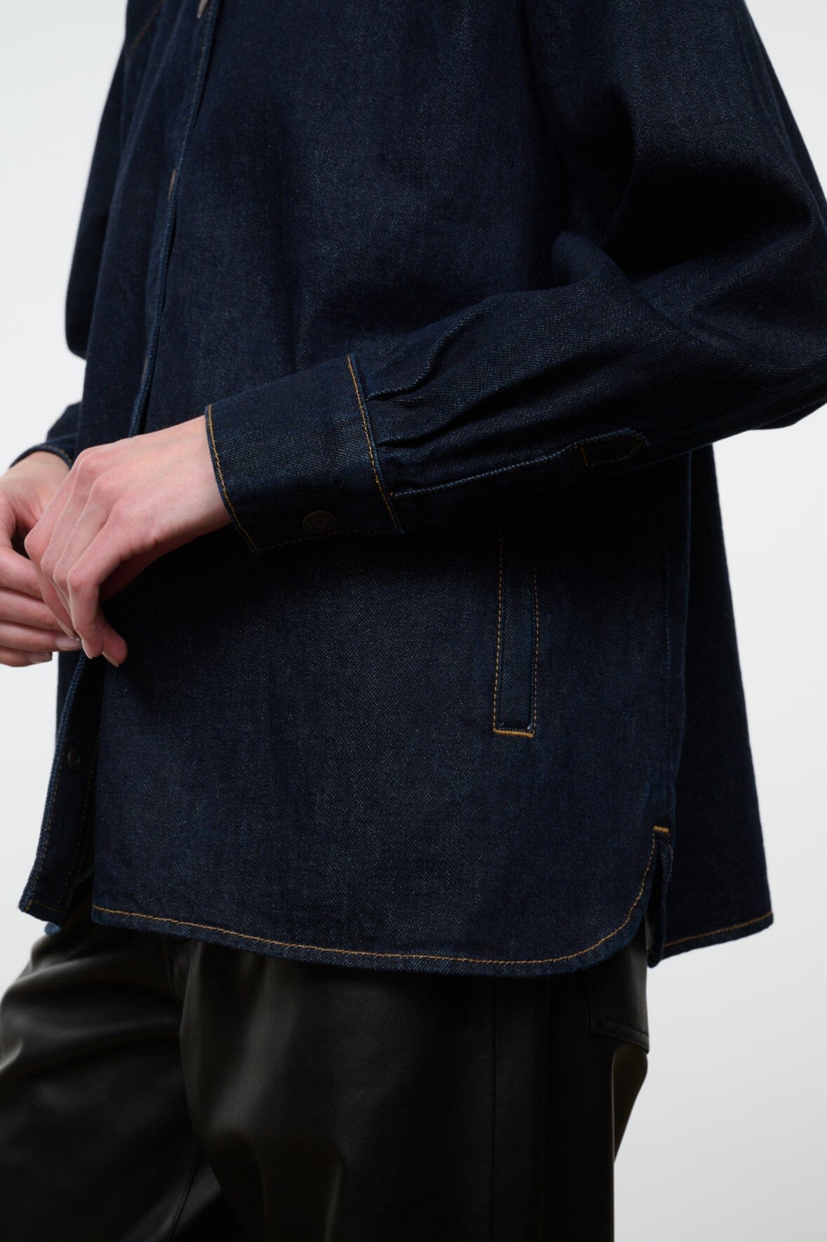 STAUD New In|Clothing Myles Shirt Jacket Indigo