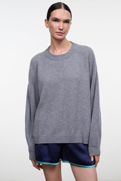 STAUD New In|Clothing Serrano Cashmere Relaxed Crew Ash