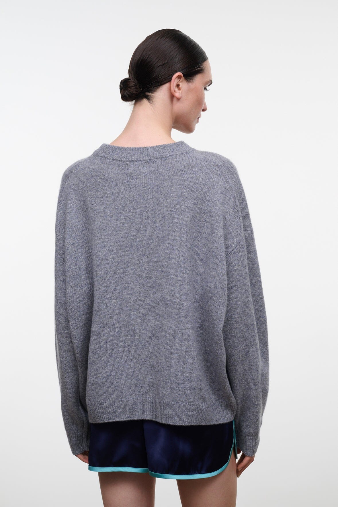 STAUD New In|Clothing Serrano Cashmere Relaxed Crew Ash
