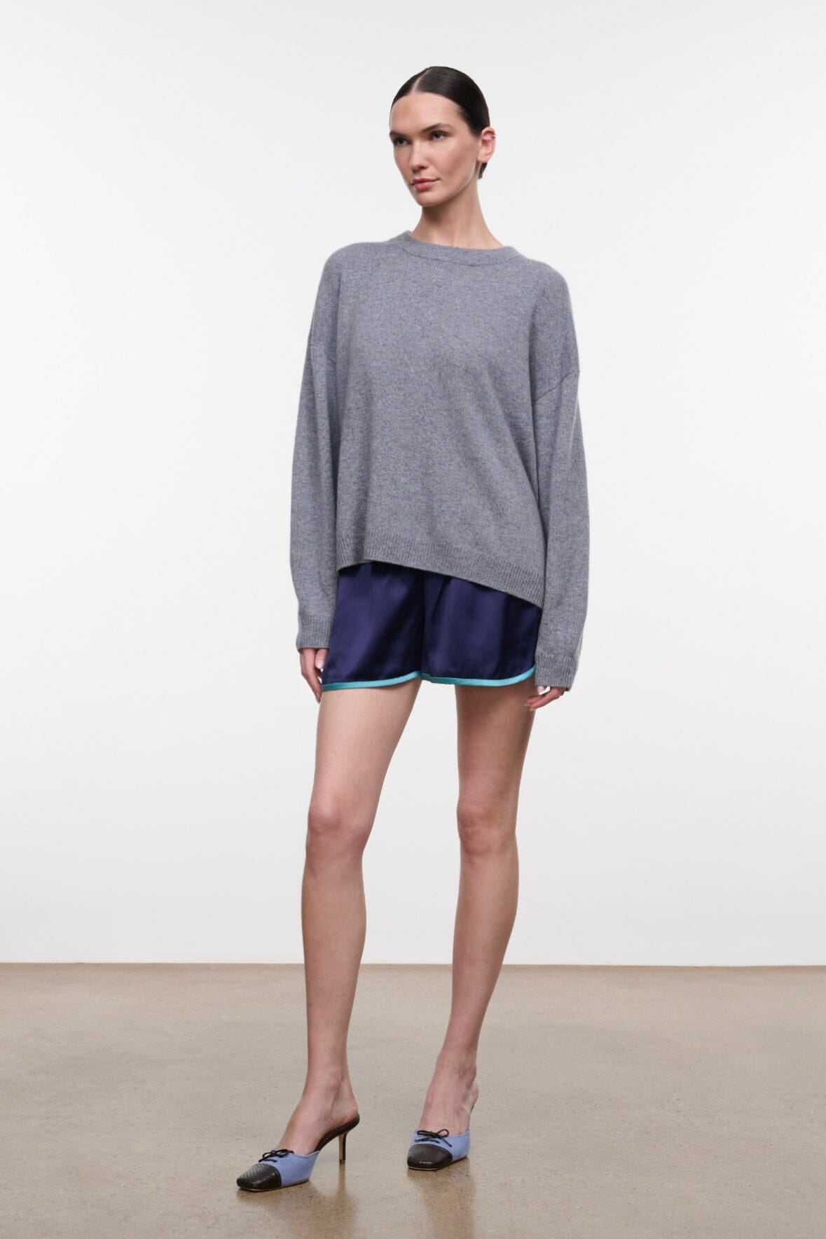 STAUD New In|Clothing Serrano Cashmere Relaxed Crew Ash