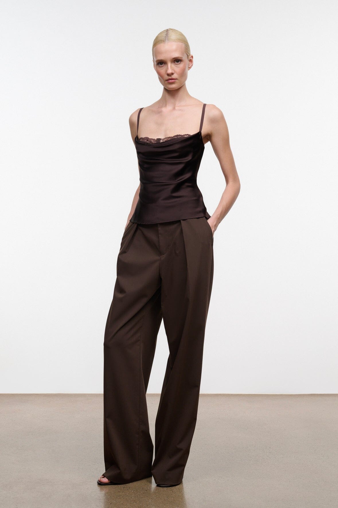 STAUD New In|Clothing Evangeline Silk Top Earth