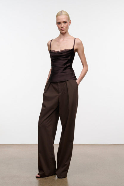 STAUD New In|Clothing Evangeline Silk Top Earth