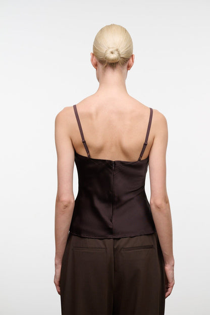 STAUD New In|Clothing Evangeline Silk Top Earth