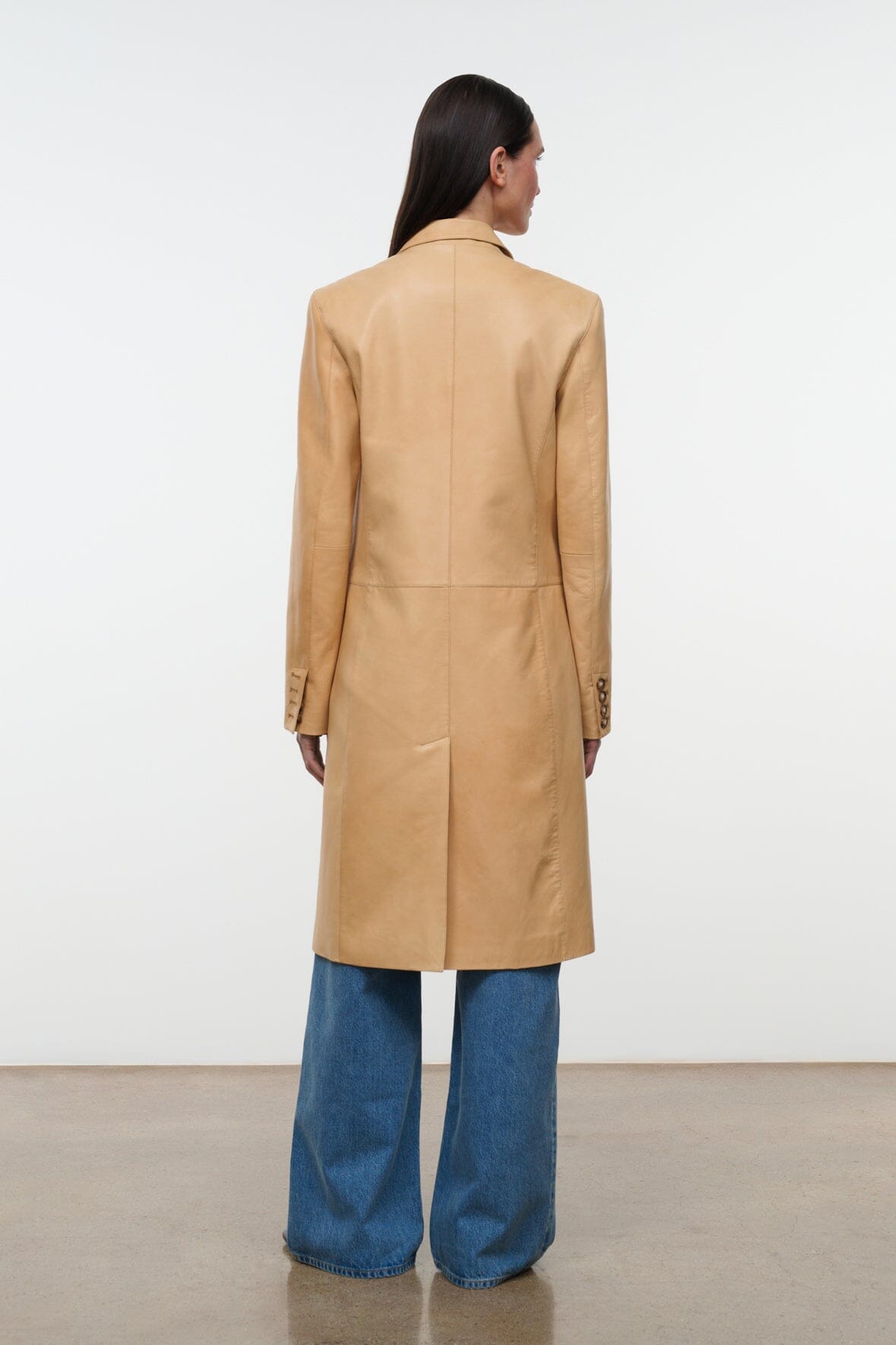 STAUD New In|Clothing Wyatt Leather Coat Cashew
