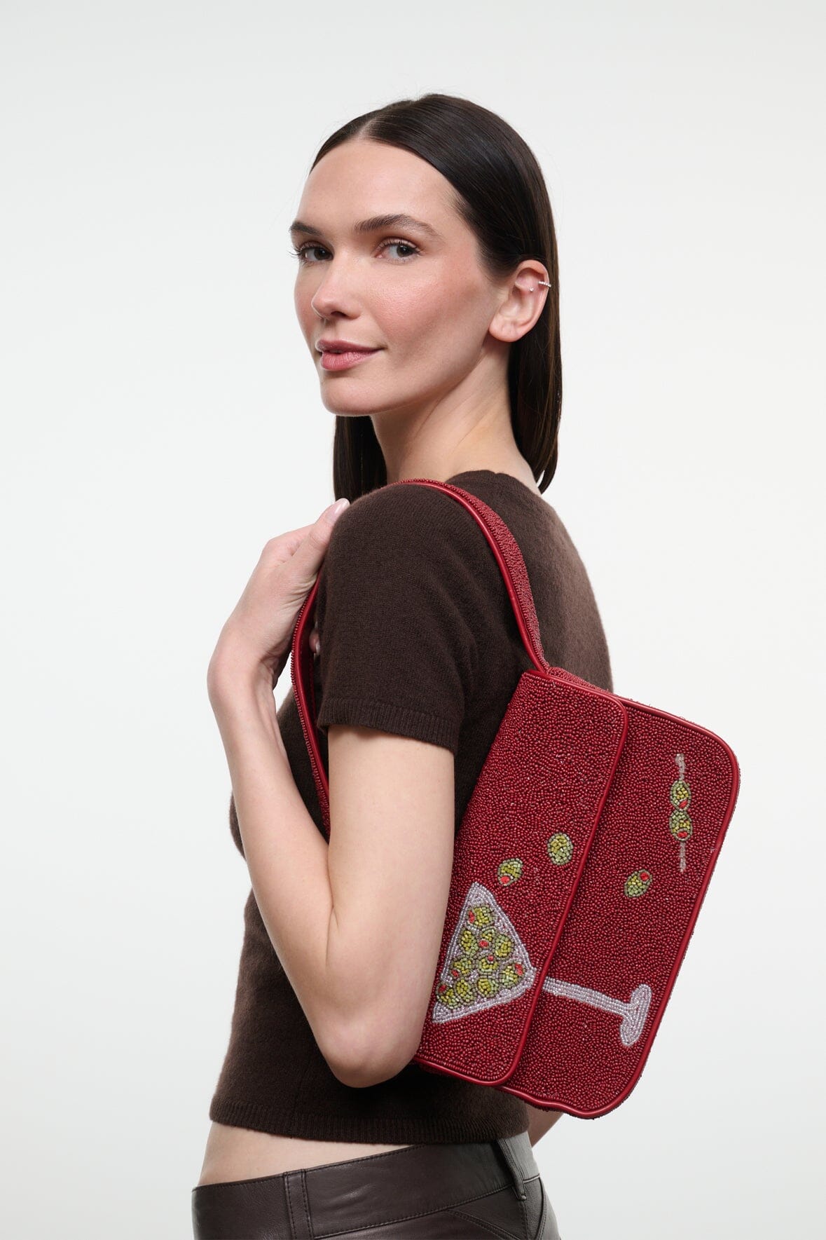 STAUD New In|Handbags Tommy Beaded Bag Extra Dirty