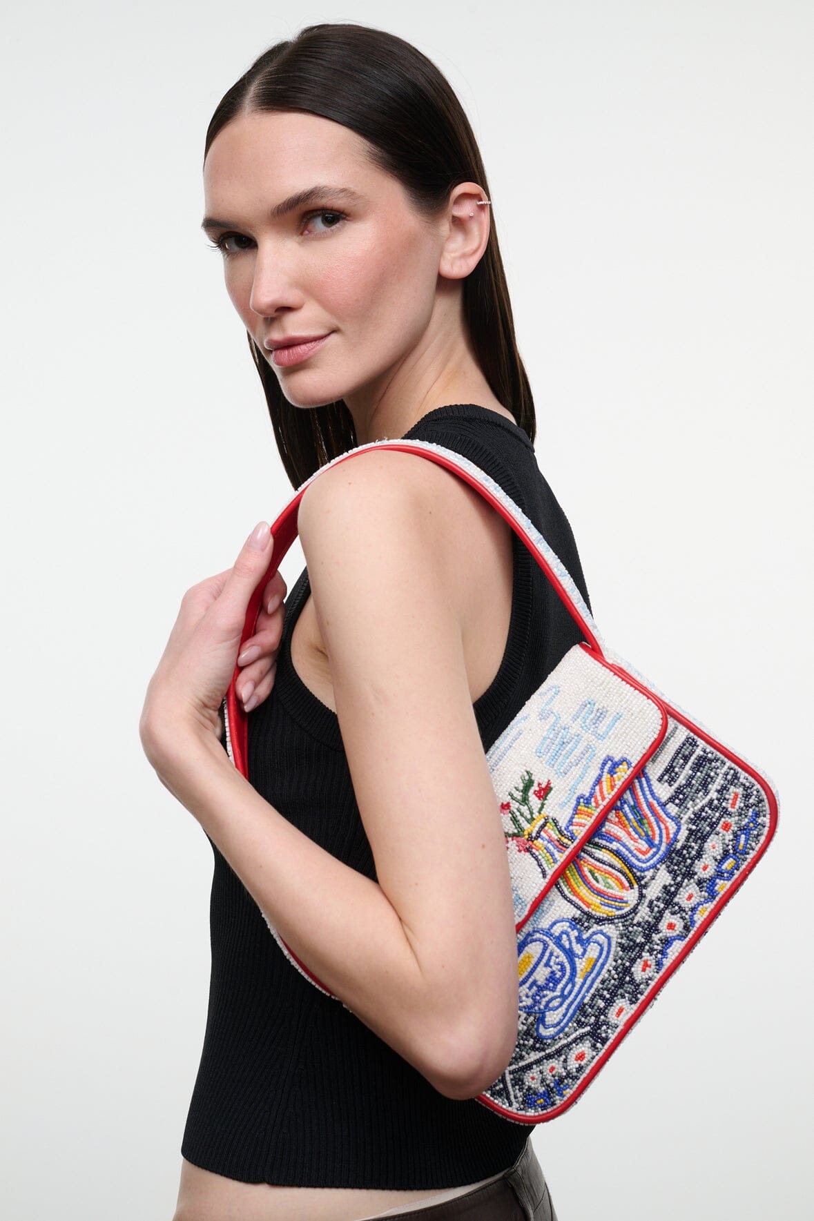 STAUD New In|Handbags Tommy Beaded Bag Teatime