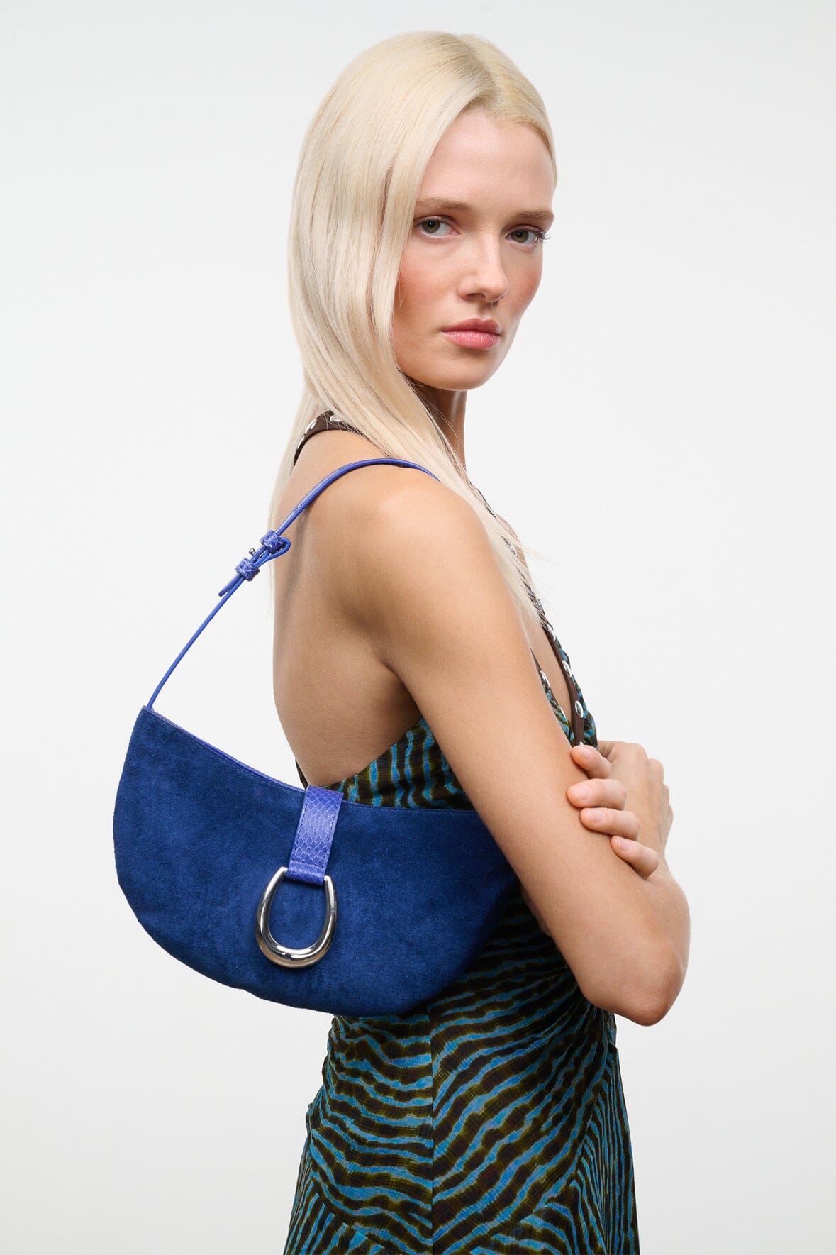 STAUD New In|Handbags Harlow Crescent Shoulder Bag Cobalt