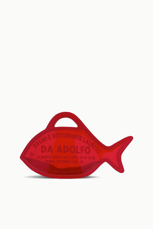 STAUD New In|Handbags Cleo Fish Bag X Da Adolfo - Pvc Red Rose Edition