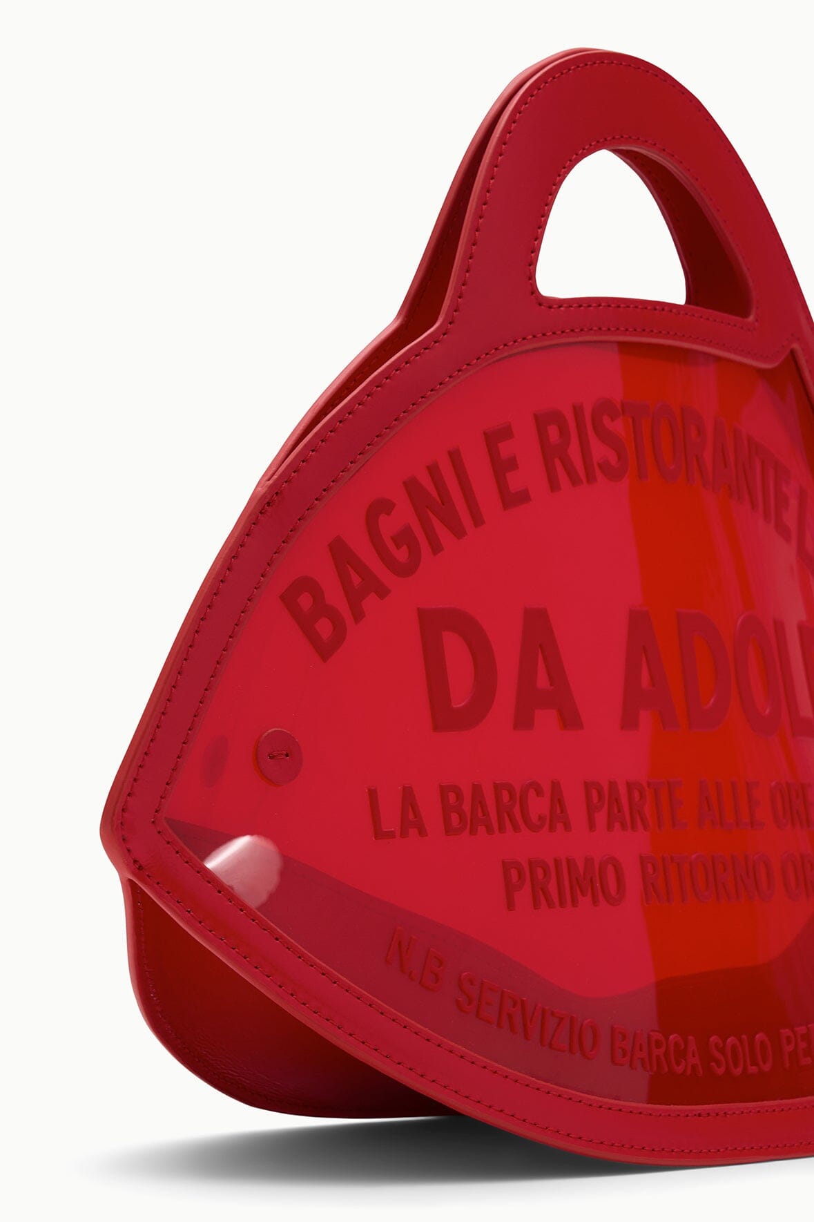 STAUD New In|Handbags Cleo Fish Bag X Da Adolfo - Pvc Red Rose Edition