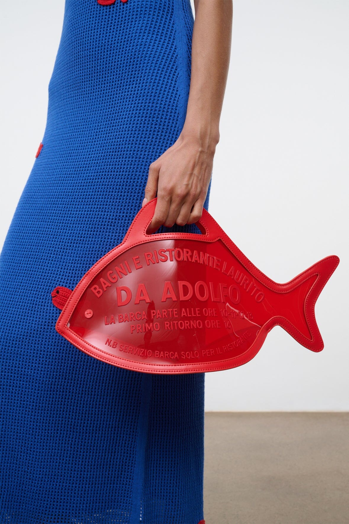 STAUD New In|Handbags Cleo Fish Bag X Da Adolfo - Pvc Red Rose Edition