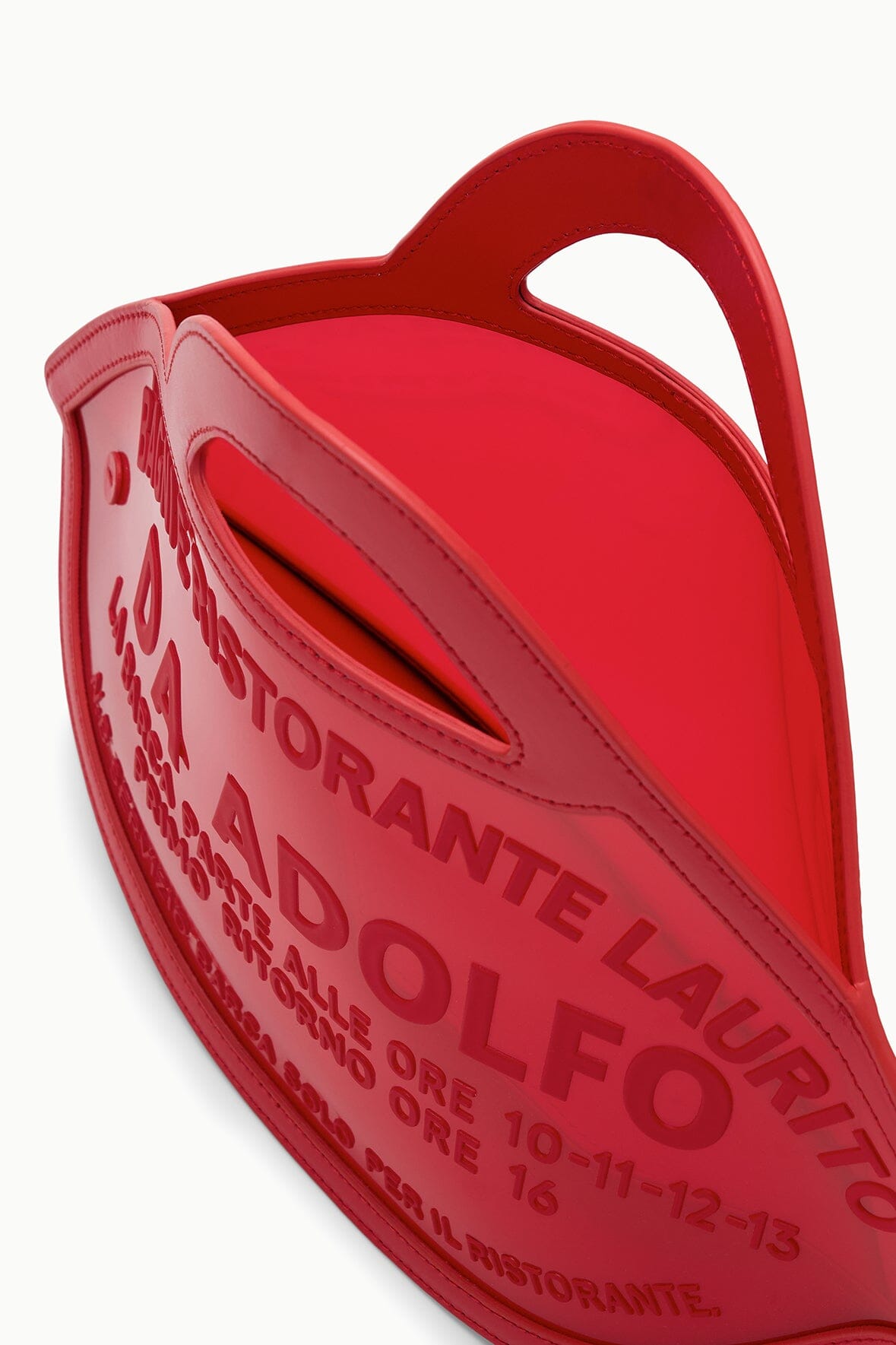 STAUD New In|Handbags Cleo Fish Bag X Da Adolfo - Pvc Red Rose Edition