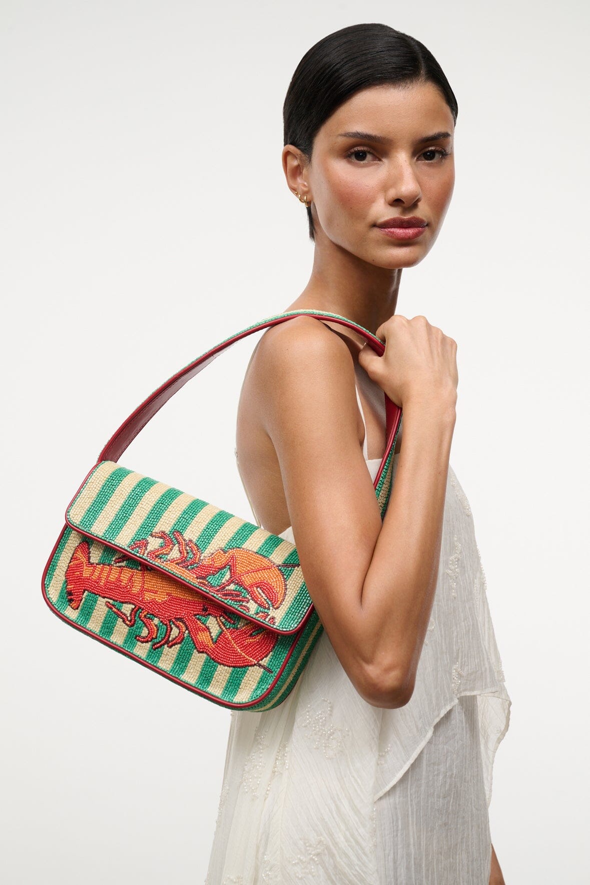 STAUD New In|Handbags Tommy Beaded Bag Summer Lobster
