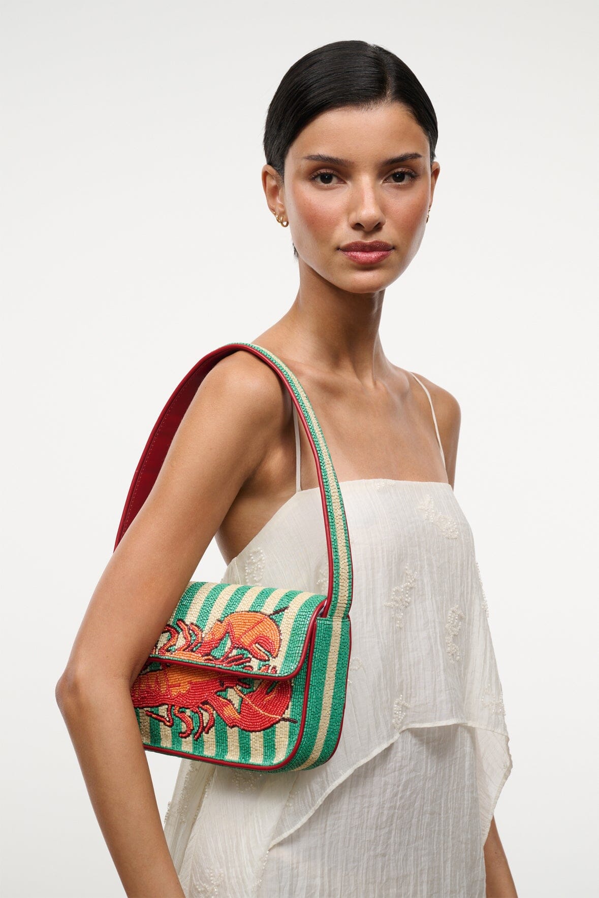 STAUD New In|Handbags Tommy Beaded Bag Summer Lobster
