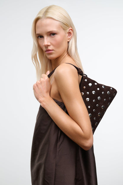 STAUD New In|Handbags Dani Mini Shoulder Bag Espresso Studs