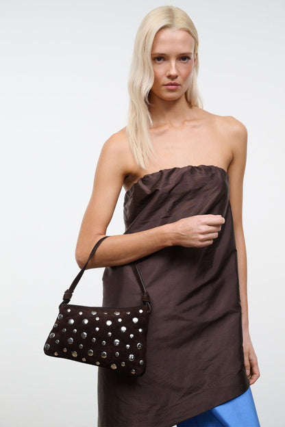 STAUD New In|Handbags Dani Mini Shoulder Bag Espresso Studs