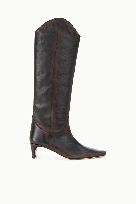 STAUD New In|Shoes Western Wally Boot Espresso Distressed