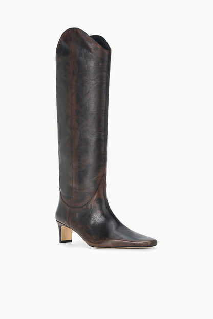 STAUD New In|Shoes Western Wally Boot Espresso Distressed
