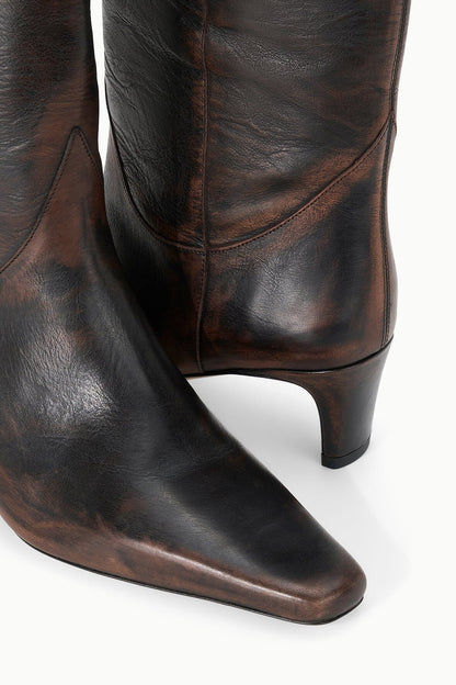 STAUD New In|Shoes Western Wally Boot Espresso Distressed