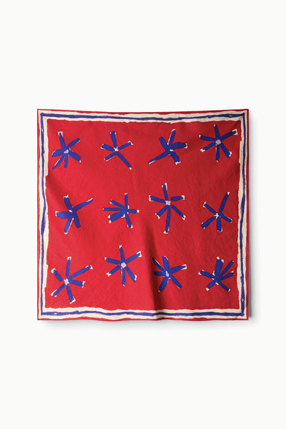 STAUD New In Sonya Linen Scarf Painted Foulard