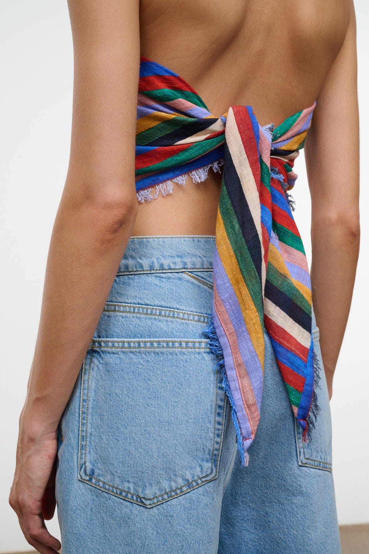STAUD New In Sonya Scarf Artist Stripe