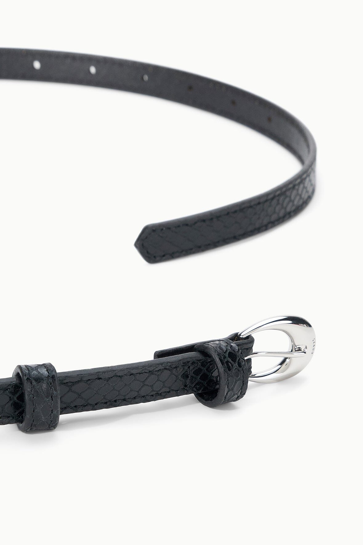 STAUD New In|Accessories Slim Moon Buckle Belt - 13mm Black