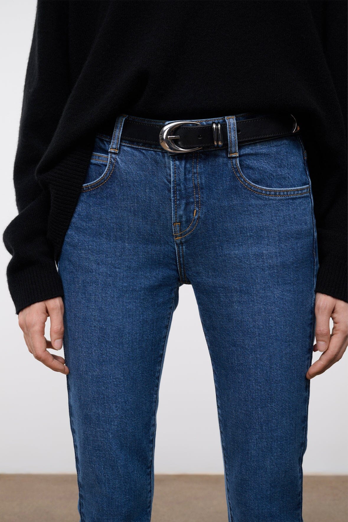 STAUD New In|Accessories Moon Metal Keeper Belt - 26 Mm Black